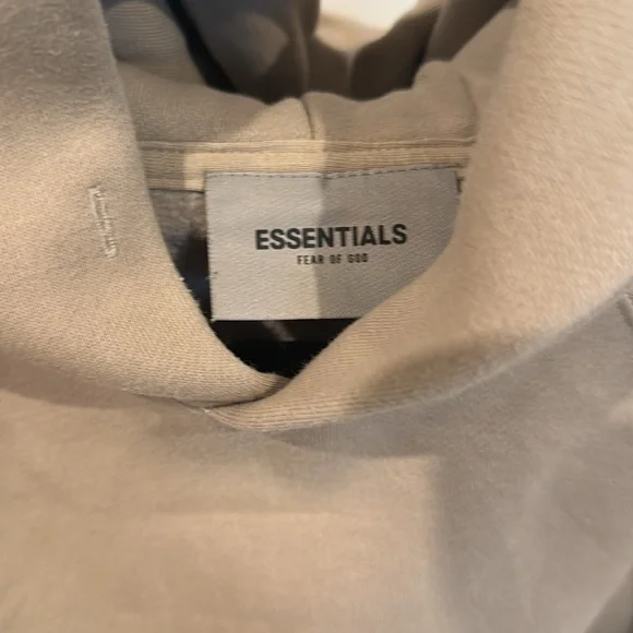 ESSENTIALS FEAR OF GOD TAN HOODIE SWEATSHIRT - Picture 3 of 6